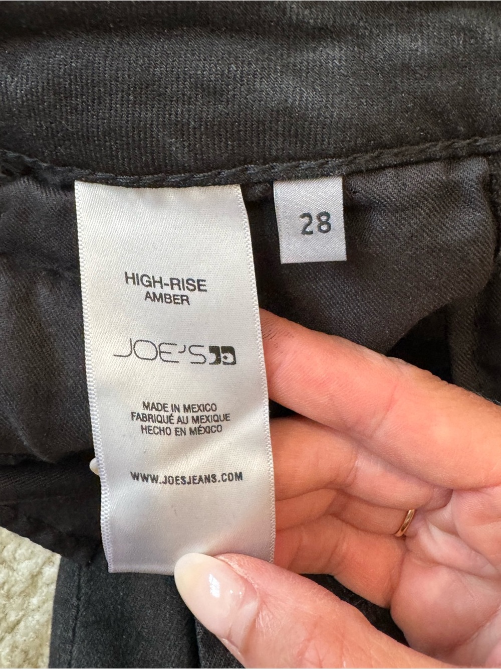 🔹 NWOT Joe’s Jeans High-Rise Amber Black Flare Jeans | Size 28 - Picture 4 of 9